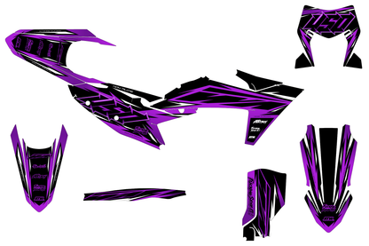 Kit déco Supermotard Tout Modèles - ATSM007 Violet