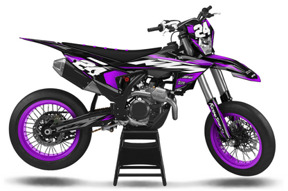 Kit déco Supermotard Tout Modèles - ATSM008 Violet