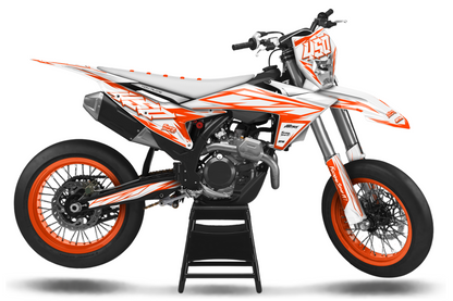 Kit grafiche Supermotard Tutti i modelli - ATSM009 Arancione