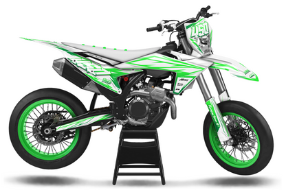Kit grafiche Supermotard Tutti i modelli - ATSM009 Verde