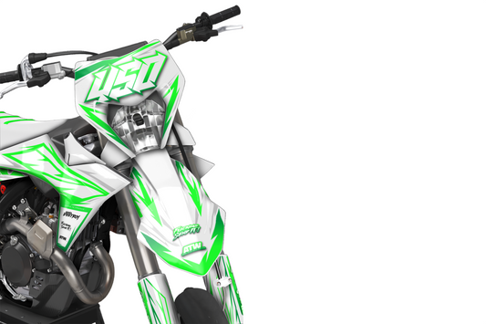 Kit déco Supermotard Tout Modèles - ATSM009 Vert