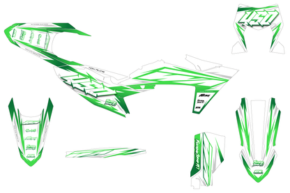 Kit grafiche Supermotard Tutti i modelli - ATSM009 Verde