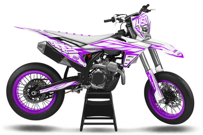 Kit de adhesivos Supermotard Todos los modelos - ATSM009 Violeta