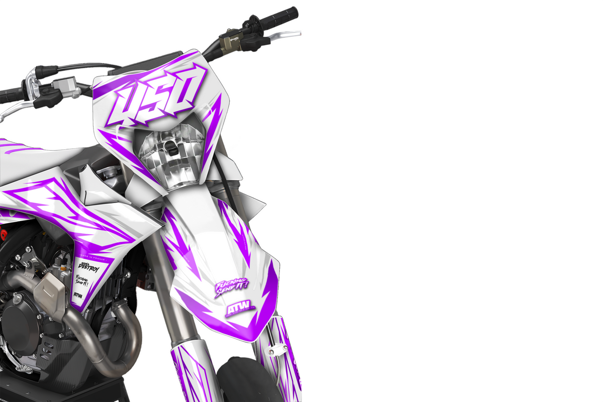 Kit de adhesivos Supermotard Todos los modelos - ATSM009 Violeta