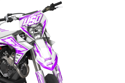 Kit de adhesivos Supermotard Todos los modelos - ATSM009 Violeta