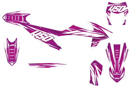 Kit déco Supermotard Tout Modèles - Crack Violet