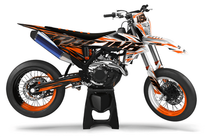 Kit déco Supermotard Tout Modèles - Half Orange