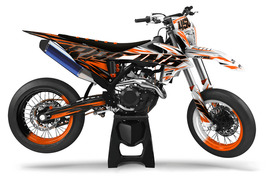 Kit déco Supermotard Tout Modèles - Half Orange