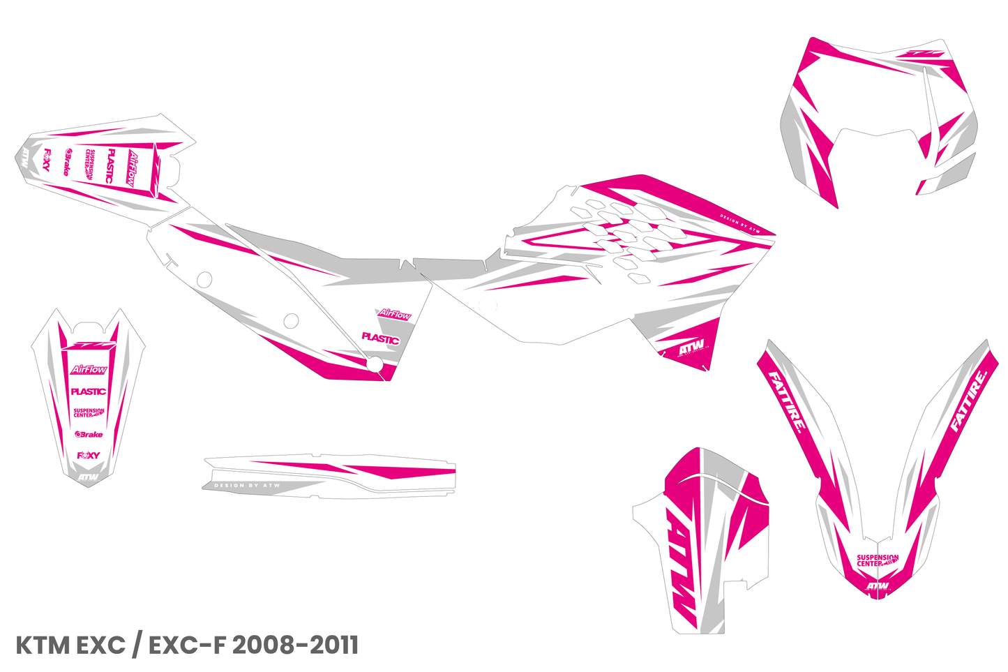 Kit déco Supermotard Tout Modèles - Royal Blanc