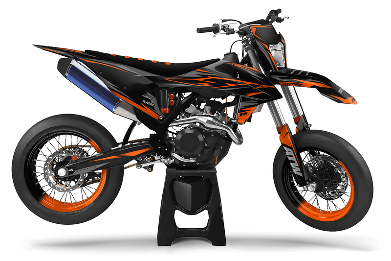 Kit déco Supermotard Tout Modèles - Royal Orange