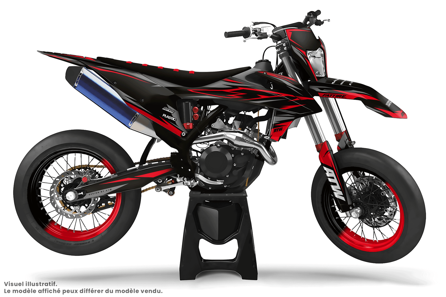 Kit déco Supermotard Tout Modèles - Royal Rouge