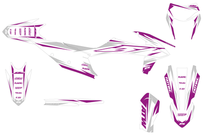 Kit déco Supermotard Tout Modèles - Royal Blanc