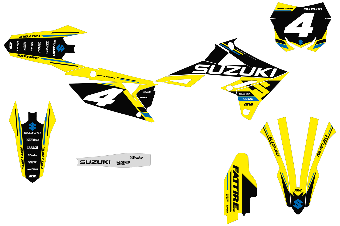 Kit déco Suzuki RM-Z - SZMX002 Bleu