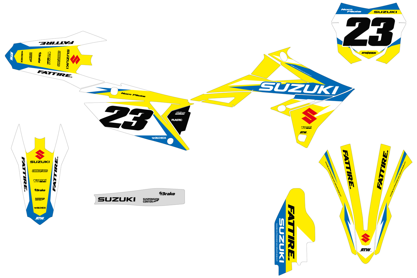 Kit déco Suzuki RM-Z - SZMX004 Blanc