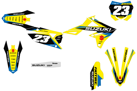 Kit déco Suzuki RM-Z - SZMX004 Jaune
