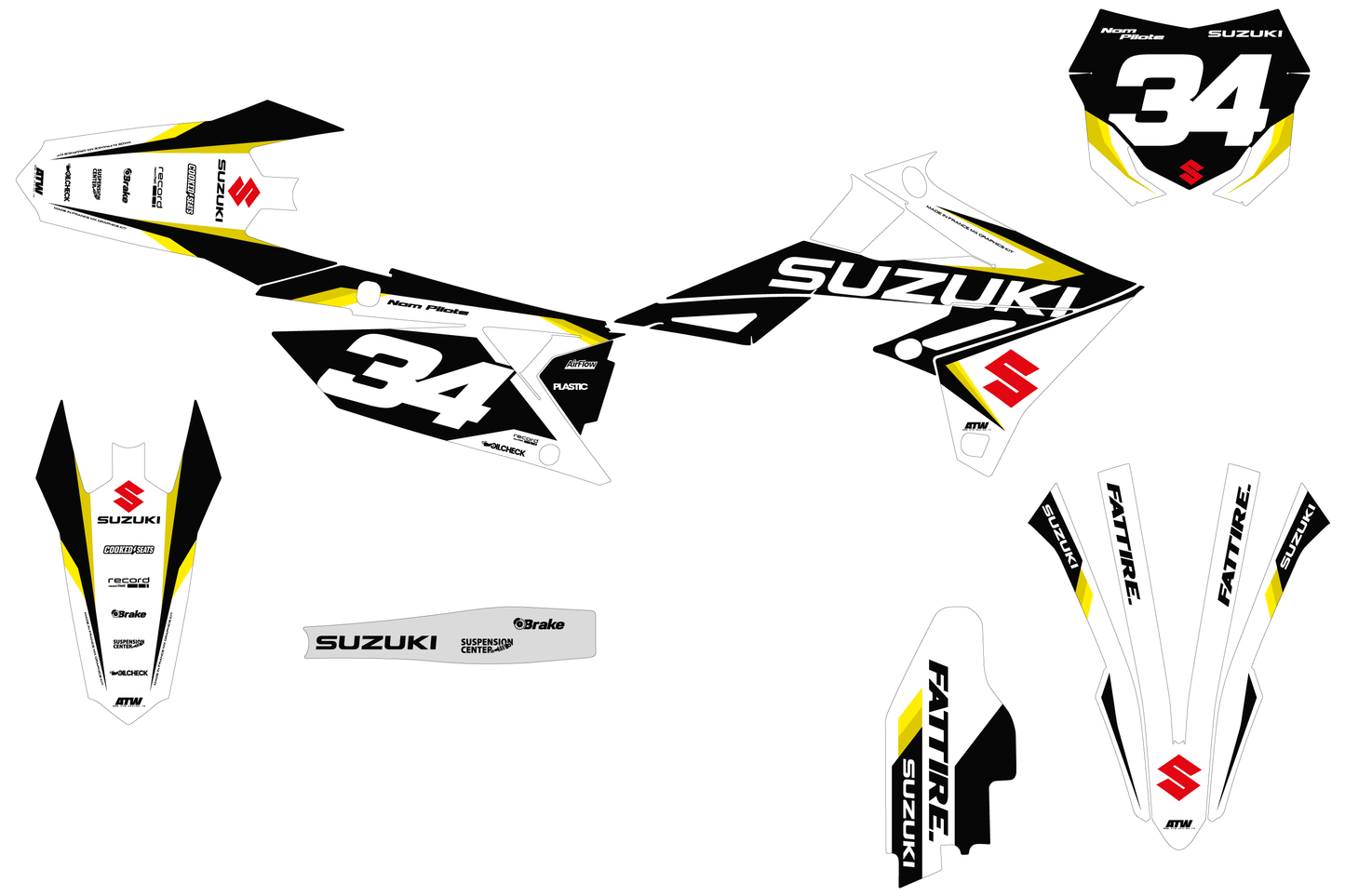 Kit déco Suzuki RM-Z - SZMX005 Blanc