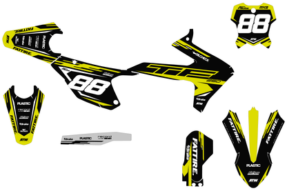 Kit déco Triumph TFX/TFE - TFMX001 Jaune