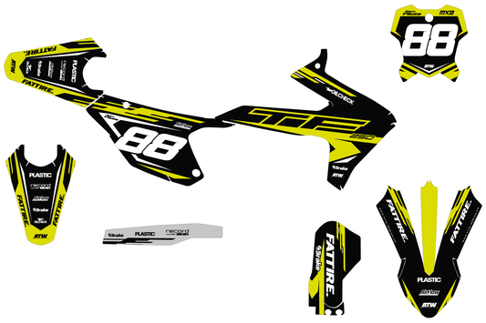Kit déco Triumph TFX/TFE - TFMX001 Jaune