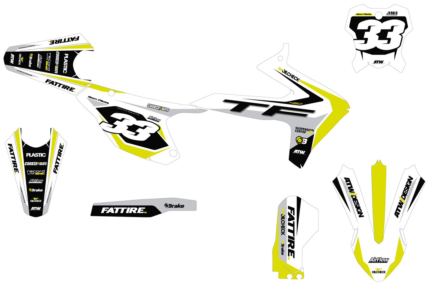 Kit déco Triumph TFX/TFE - TFMX002 Blanc