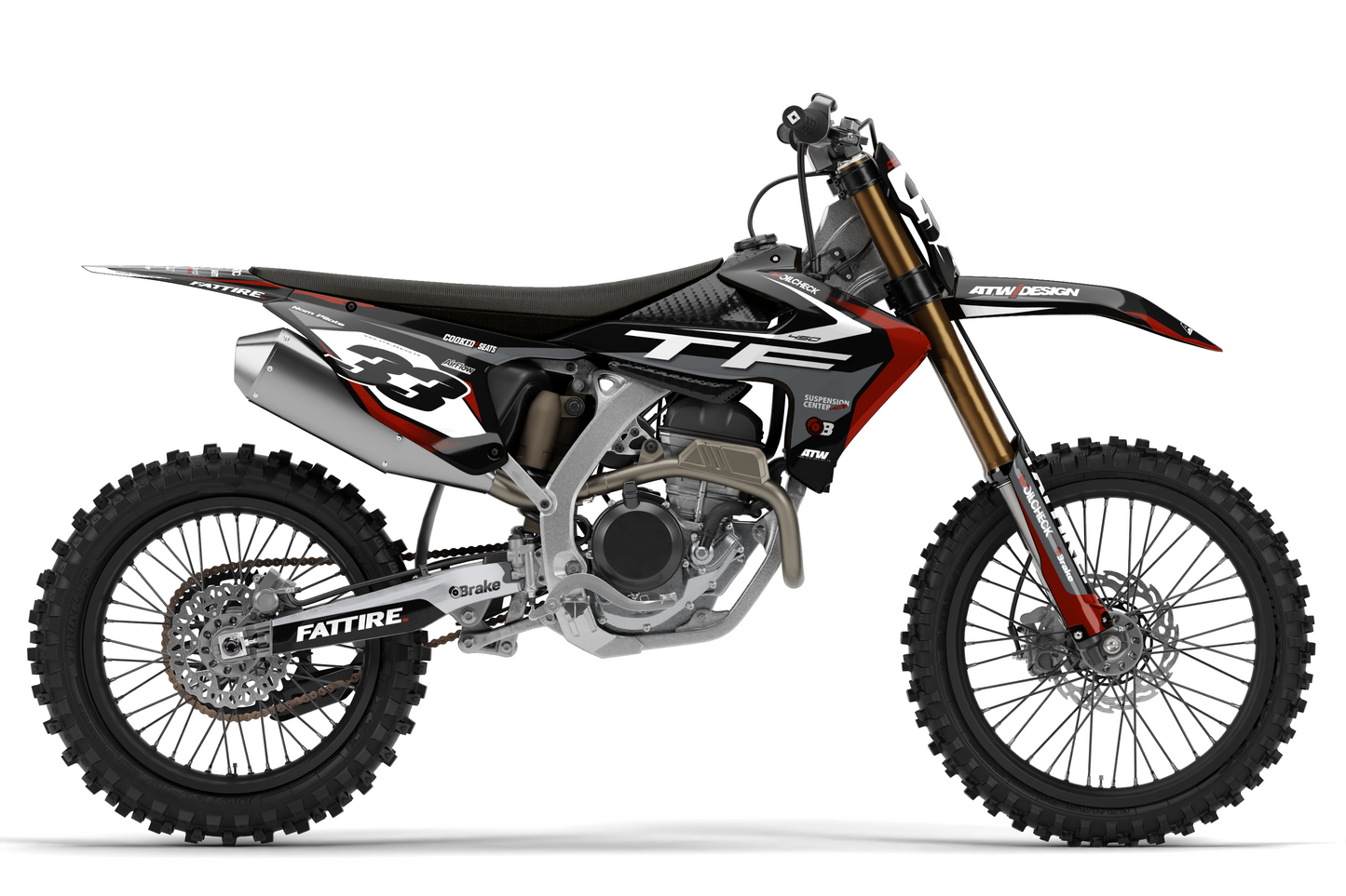 Kit déco Triumph TFX/TFE - TFMX002 Rouge