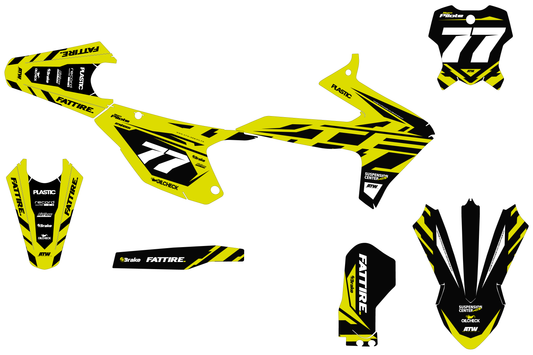 Kit déco Triumph TFX/TFE - TFMX003 Jaune