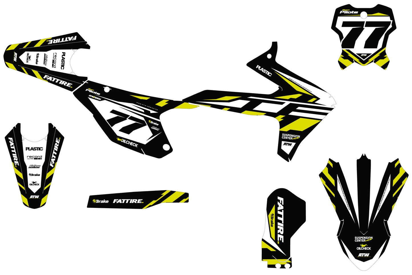 Kit déco Triumph TFX/TFE - TFMX003 Noir
