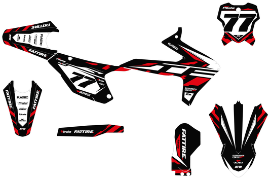 Kit déco Triumph TFX/TFE - TFMX003 Rouge