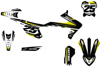 Kit déco Triumph TFX/TFE - TFMX004 Jaune