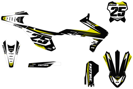 Kit déco Triumph TFX/TFE - TFMX004 Jaune