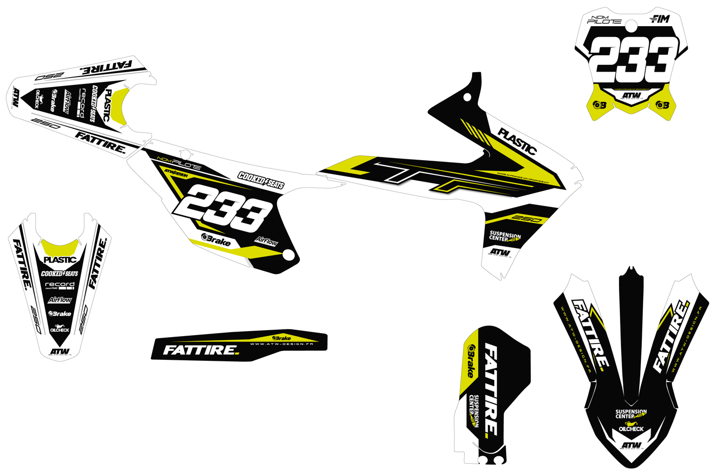 Kit déco Triumph TFX/TFE - TFMX005 Noir