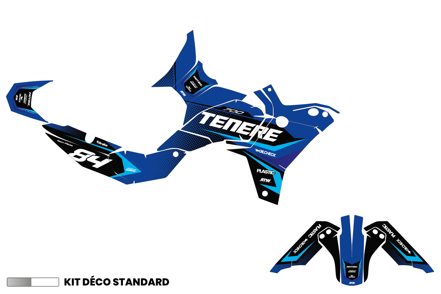 Kit déco Yamaha Tenere 700 - YMTR002 Bleu