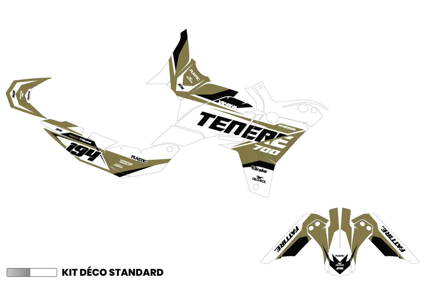 Kit déco Yamaha Tenere 700 - YMTR003 Vert