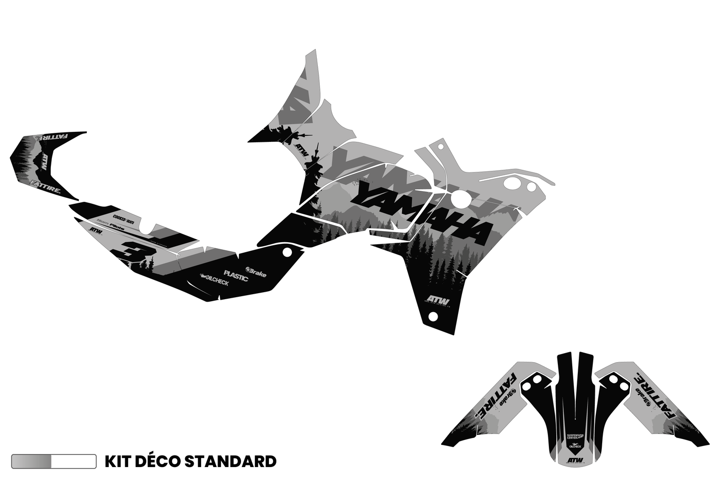 Kit déco Yamaha Tenere 700 - YMTR004 Gris