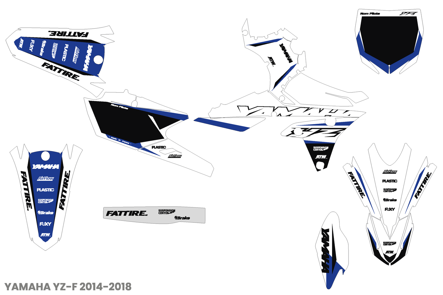 Kit déco Yamaha YZF/WRF - YMXMX002 Blanc