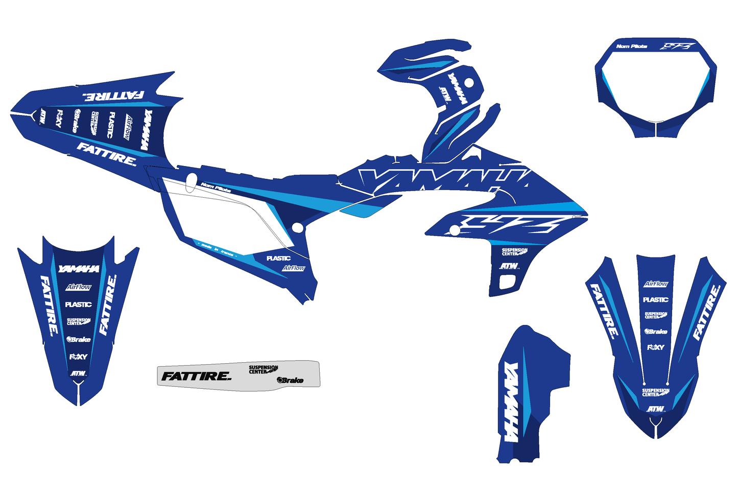 Kit déco Yamaha YZF/WRF - YMXMX002 Bleu