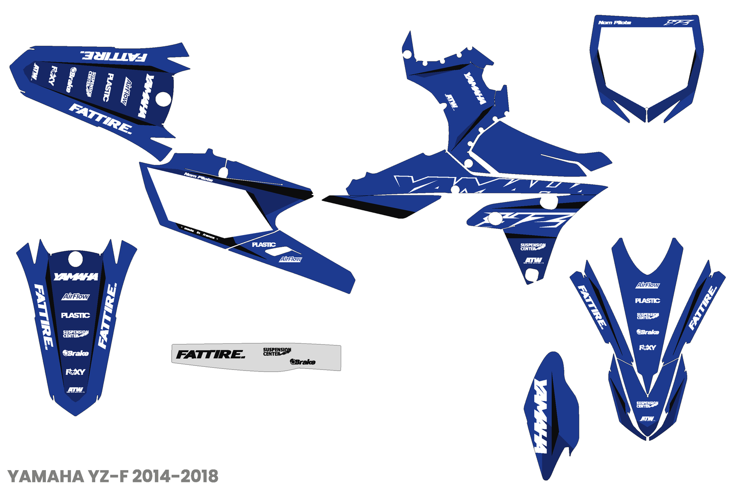 Kit déco Yamaha YZF/WRF - YMXMX002 Noir