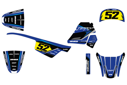 Kit déco Yamaha PW 50/PW 80 - YMPW003 Jaune