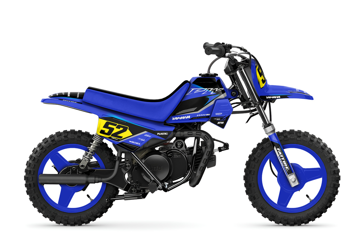 Kit déco Yamaha PW 50/PW 80 - YMPW003 Jaune