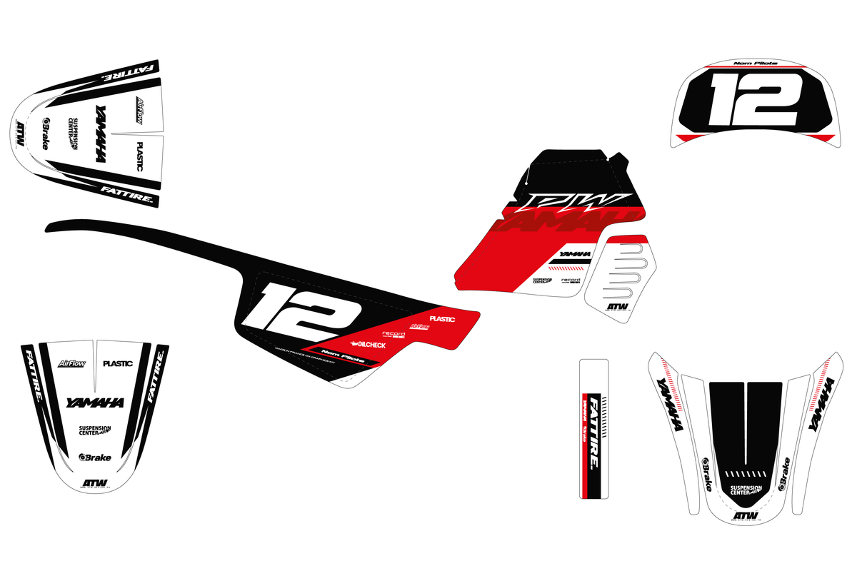 Kit déco Yamaha PW 50/PW 80 - YMPW005 Blanc