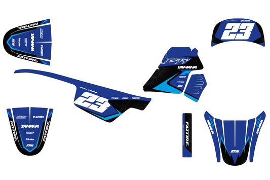 Kit déco Yamaha PW 50/PW 80 - YMPW006 Bleu