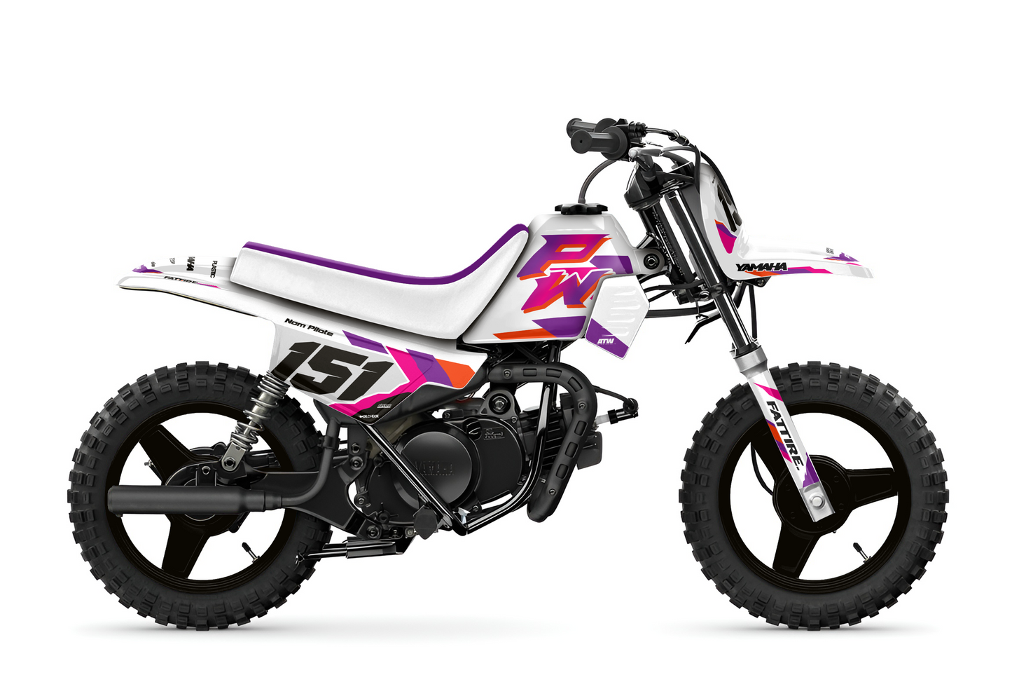 Kit déco Yamaha PW 50/PW 80 - YMPW007 Blanc