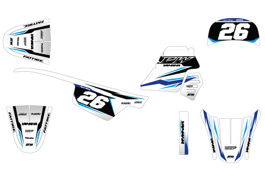 Kit déco Yamaha PW 50/PW 80 - YMPW009 Blanc