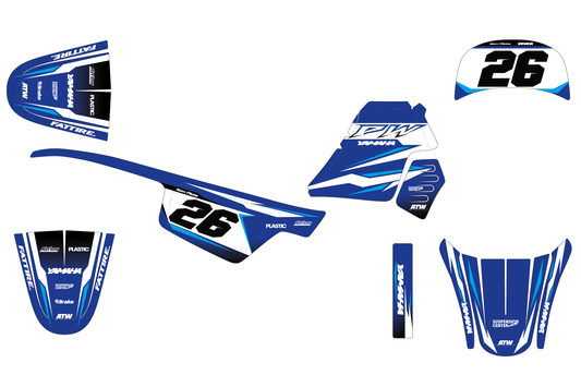 Kit déco Yamaha PW 50/PW 80 - YMPW009 Bleu
