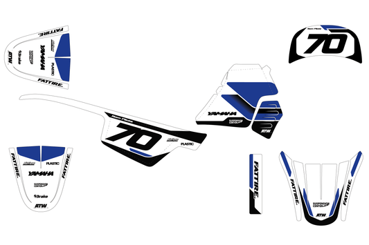 Kit déco Yamaha PW 50/PW 80 - YMPW010 Bleu