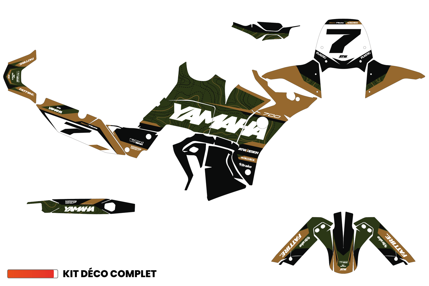 Kit déco Yamaha Tenere 700 World Raid - YMTW001 Vert