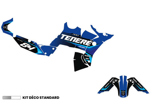 Kit déco Yamaha Tenere 700 World Raid - YMTW002 Bleu