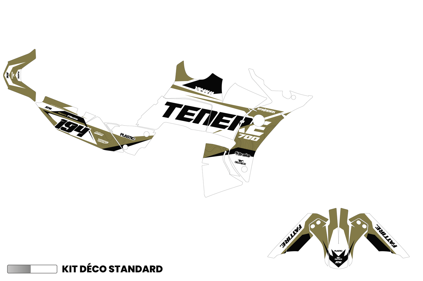 Kit déco Yamaha Tenere 700 World Raid - YMTW003 Vert