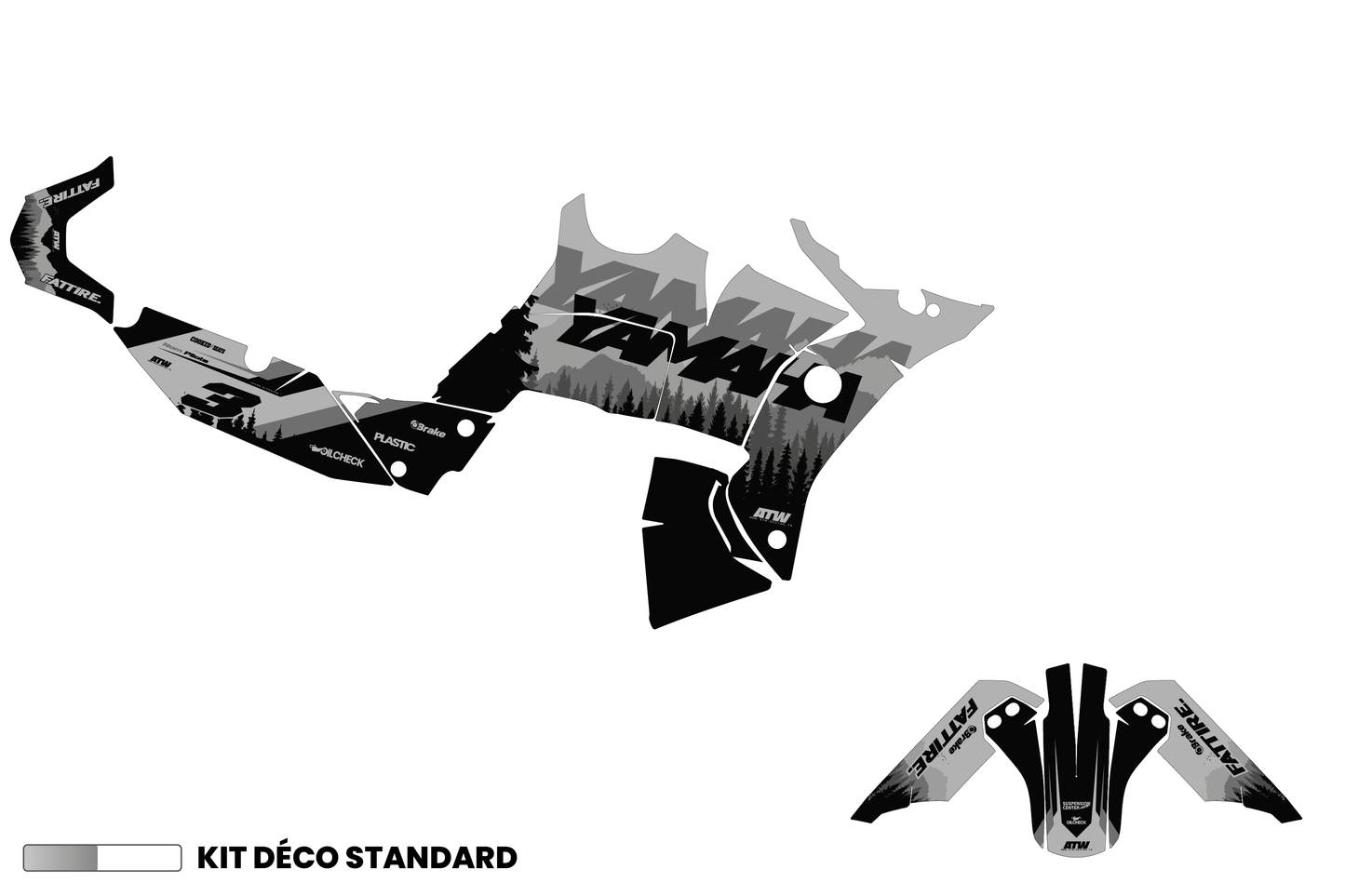 Kit déco Yamaha Tenere 700 World Raid - YMTW004 Gris