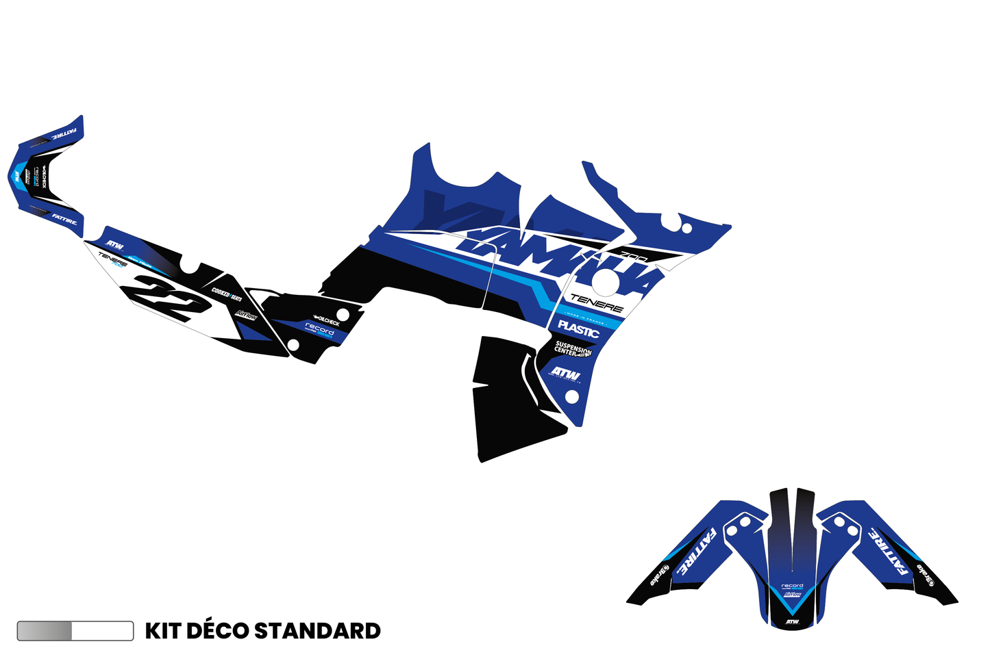 Kit déco Yamaha Tenere 700 World Raid - YMTW005 Bleu