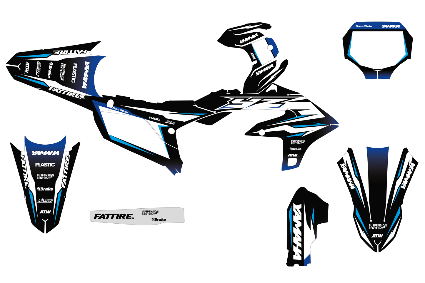 Kit déco Yamaha YZF/WRF - YMXMX009 Noir